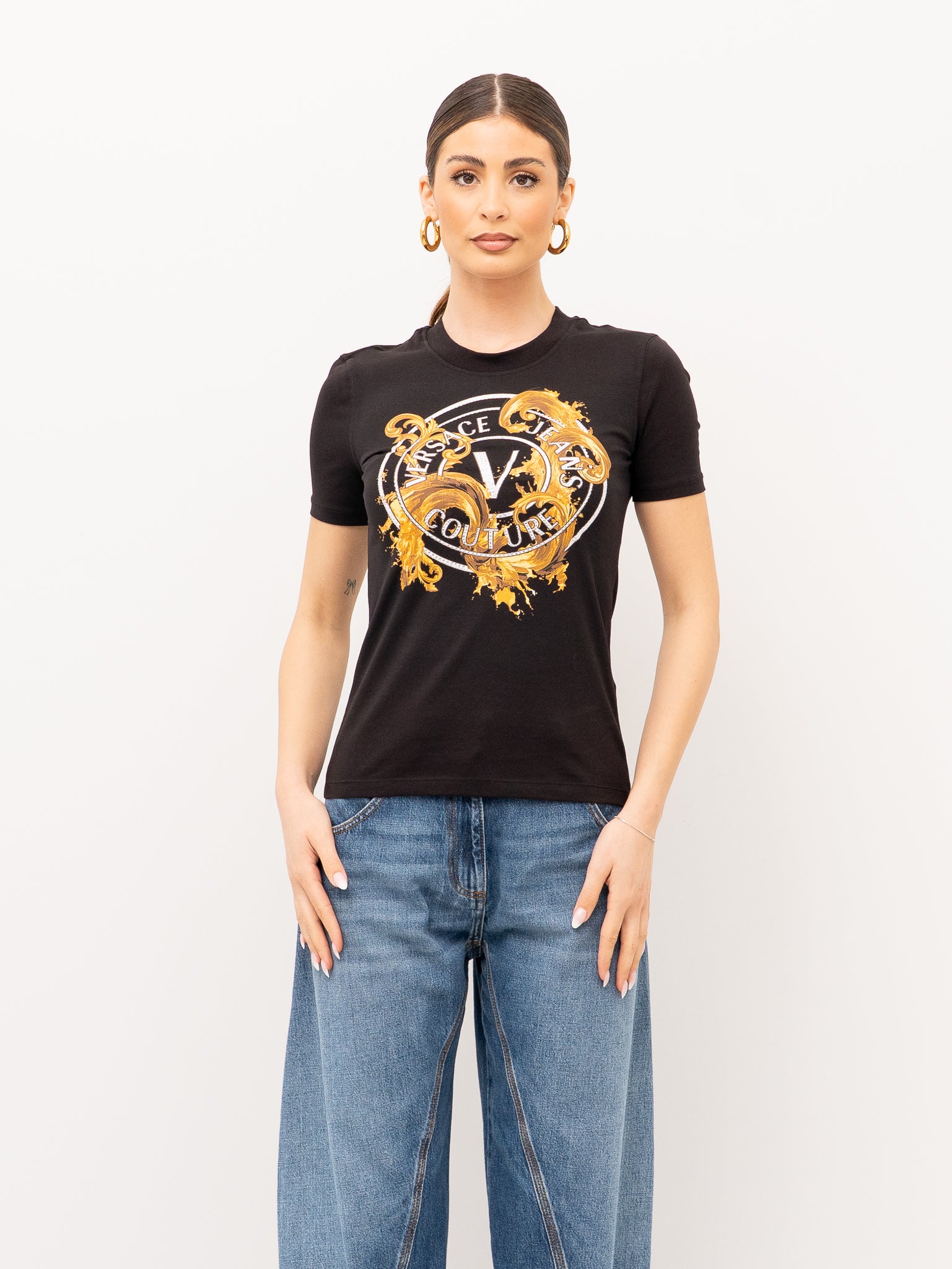 T-SHIRT VERSACE JEANS COUTURE 80HAHE01 CJ02E