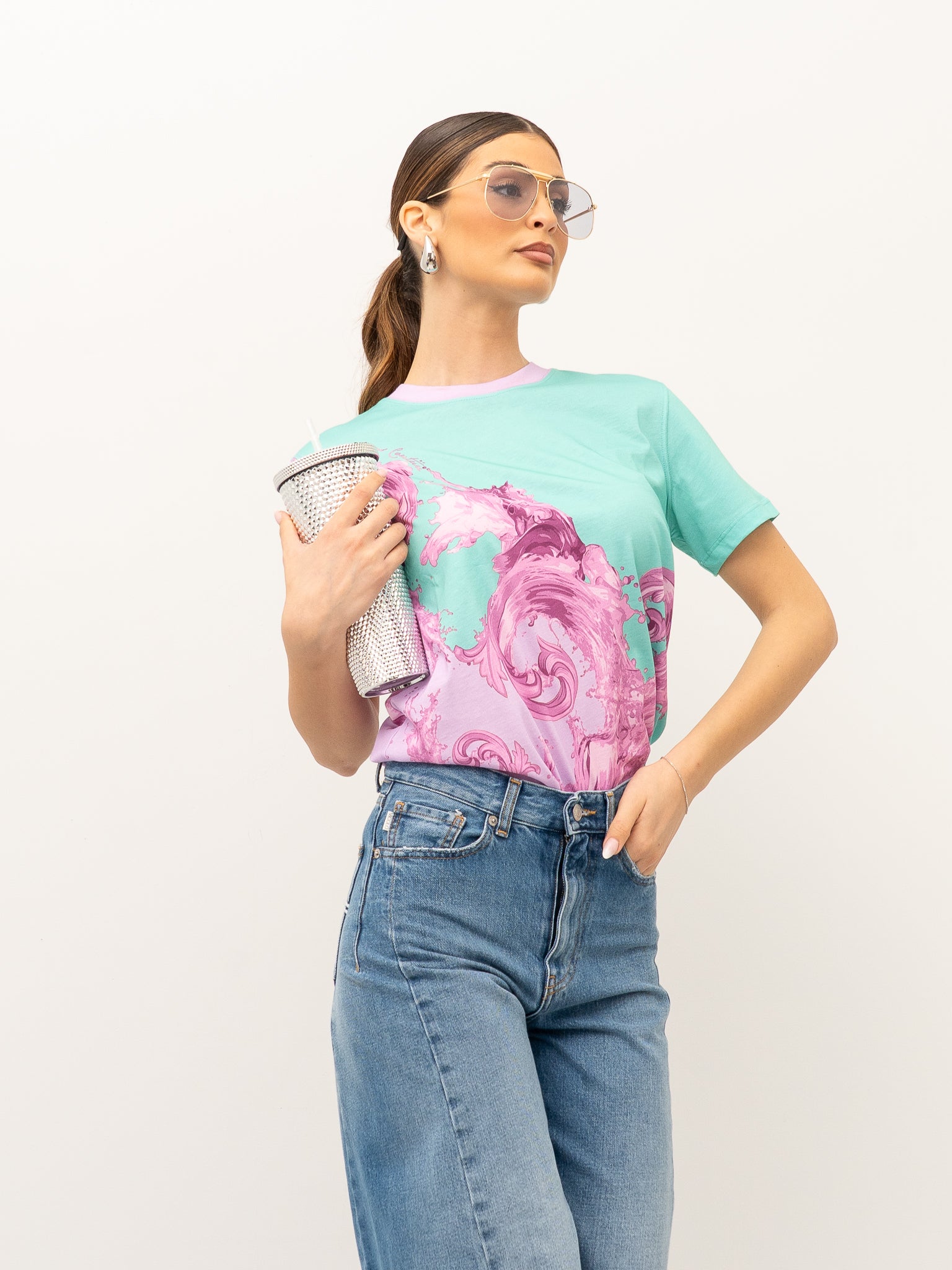 T-SHIRT VERSACE JEANS COUTURE 80HAH6P3 JS542
