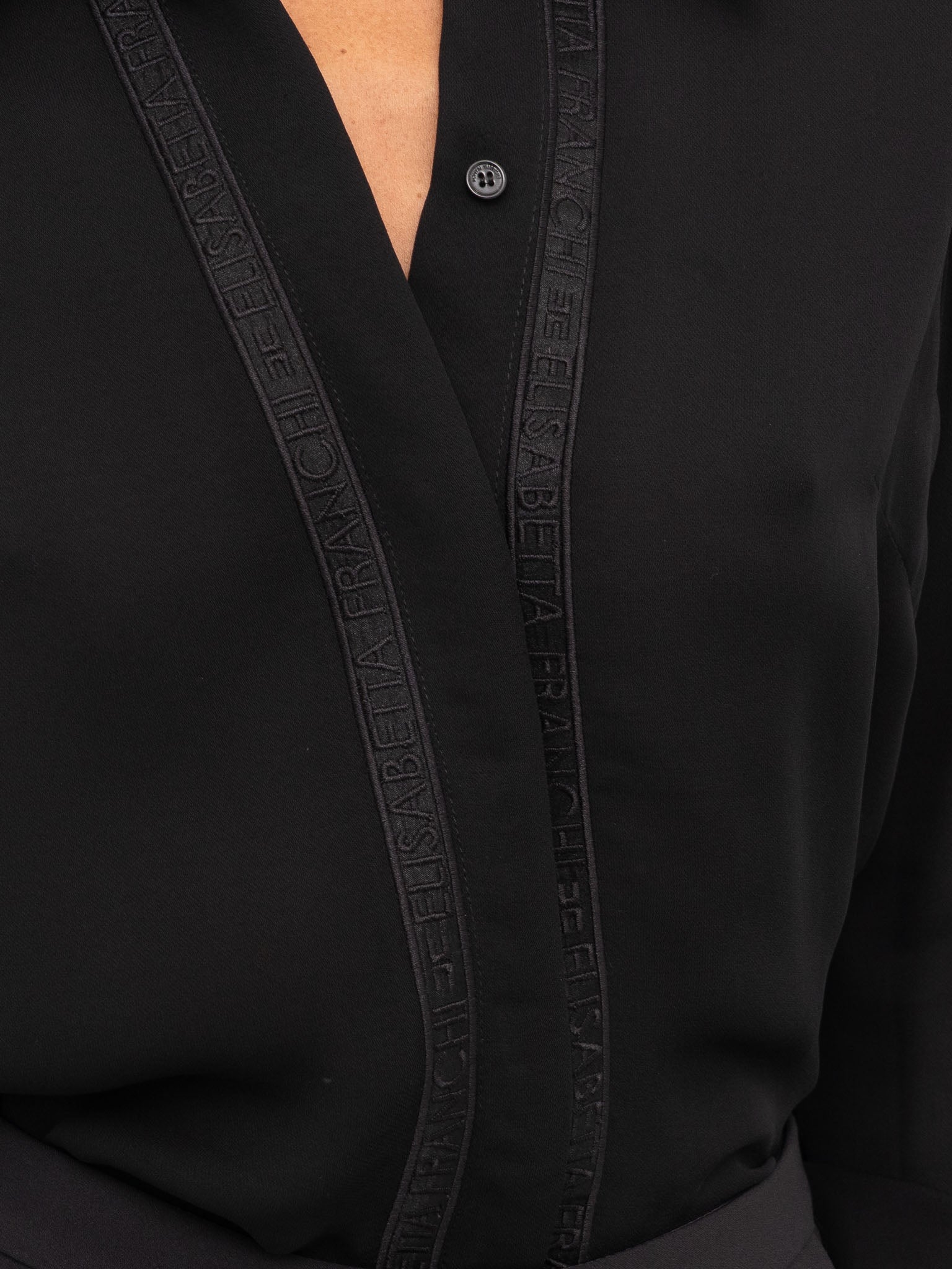 Tシャツ・カットソー ELISABETTA FRANCHI CAMICIA DETTAGLIO LOGO (CA05451E2 110) CAMICIA ELISABETTA FRANCHI CA05451E2 – Niklo Boutique