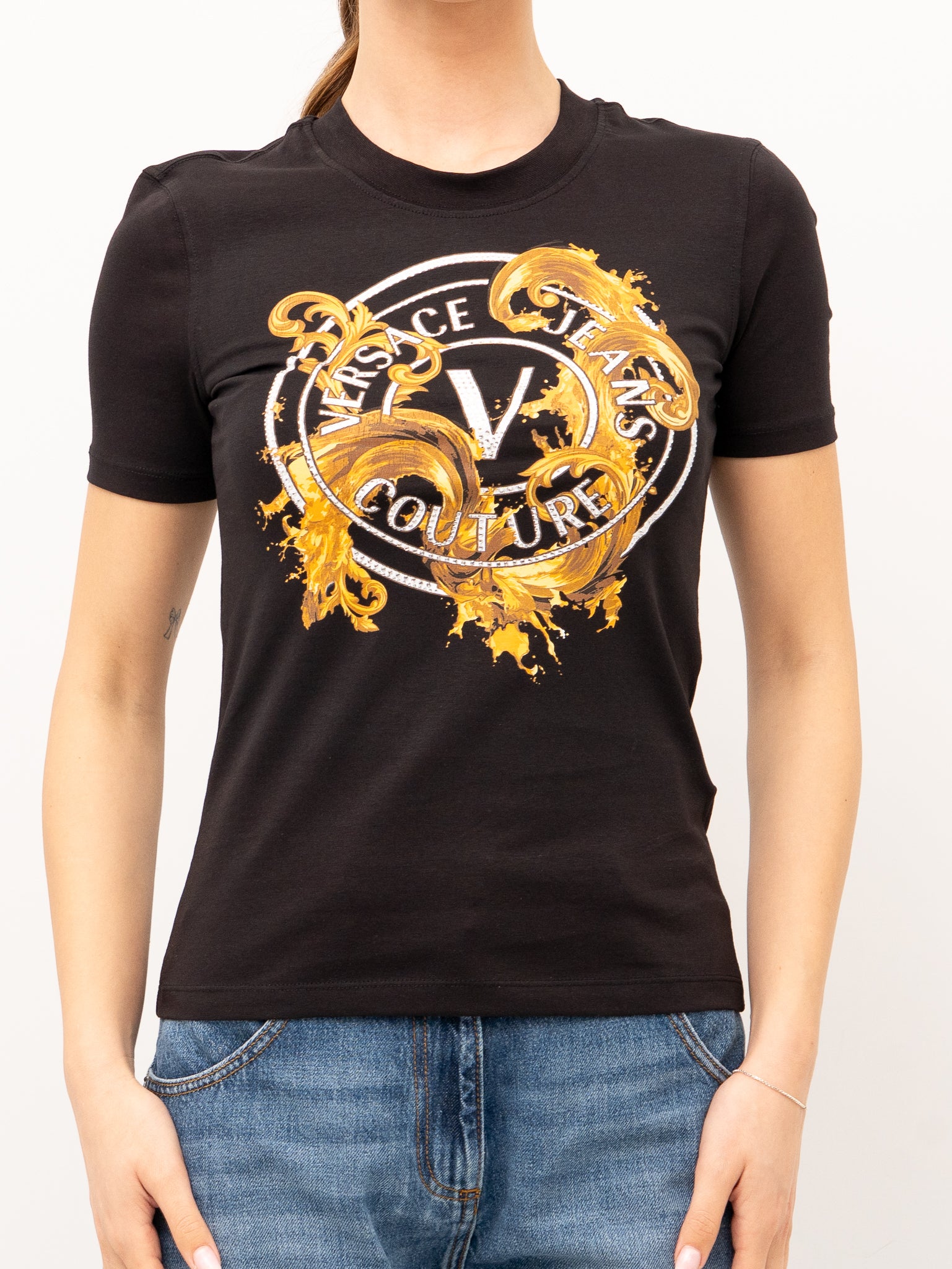 T-SHIRT VERSACE JEANS COUTURE 80HAHE01 CJ02E