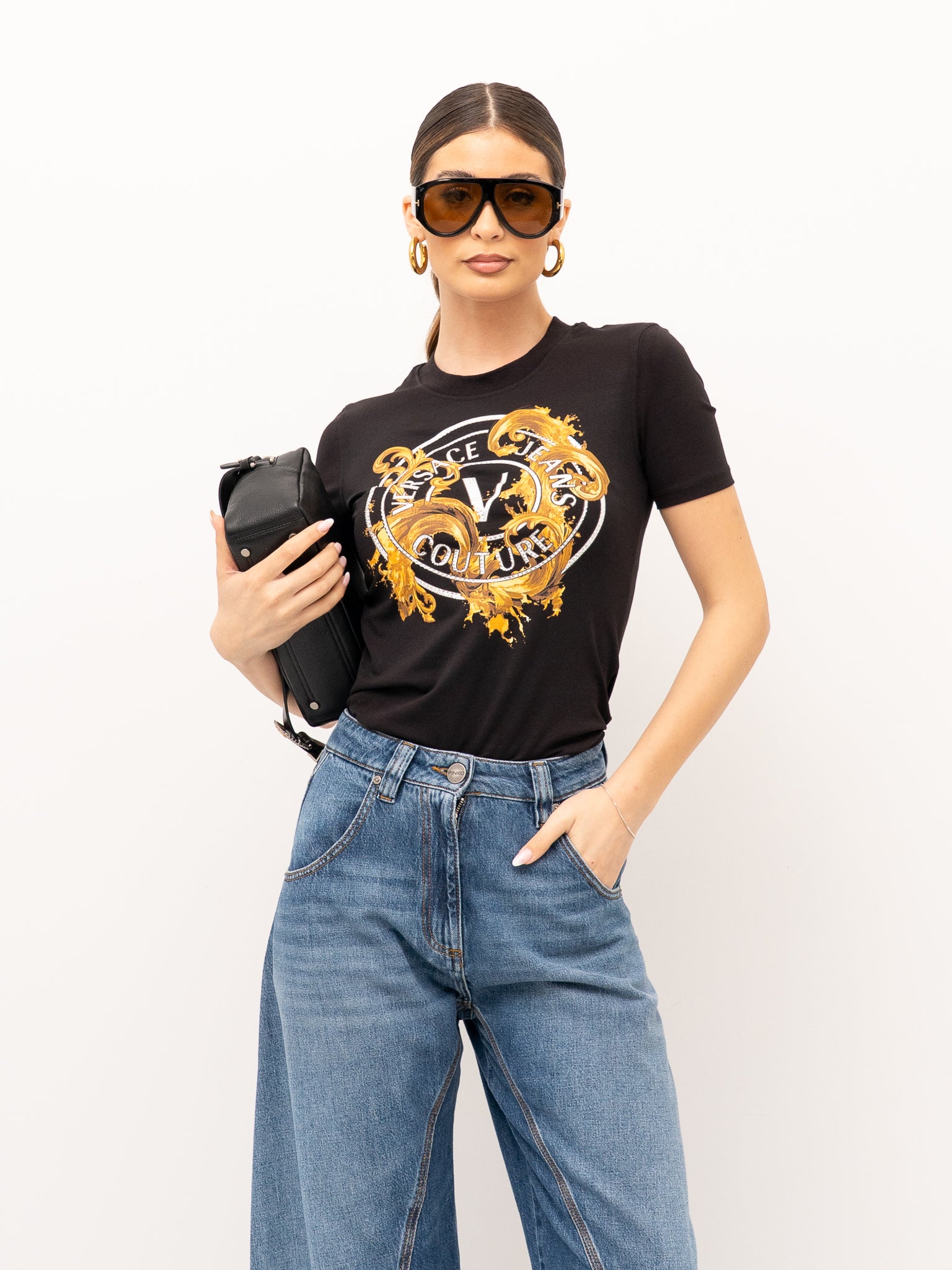T-SHIRT VERSACE JEANS COUTURE 80HAHE01 CJ02E