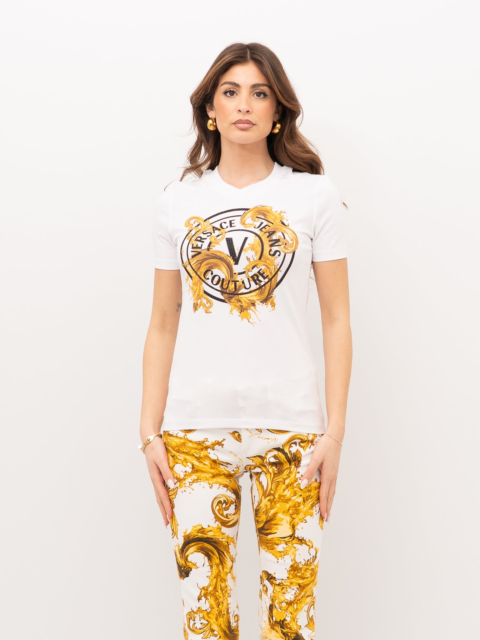 T-SHIRT VERSACE JEANS COUTURE 80HAHE01 CJ02E